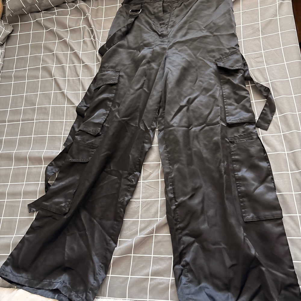Black Cargo Jumpsuit